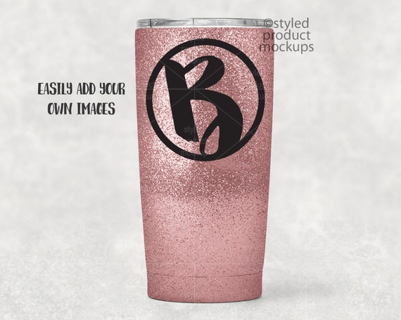 20 Oz Glitter Coated Tumbler Mockup Add Your Own Image And Etsy