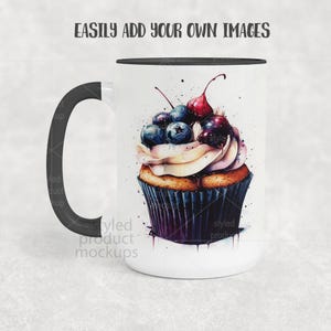 Maquette de tasse de 15 oz | Objet connecté PSD, PNG, cadre Canvas | Maquette par sublimation image 2