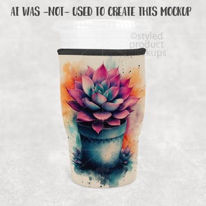 Groot Iced Coffee Hugger-mockup (PSD, canva, png) afbeelding 7