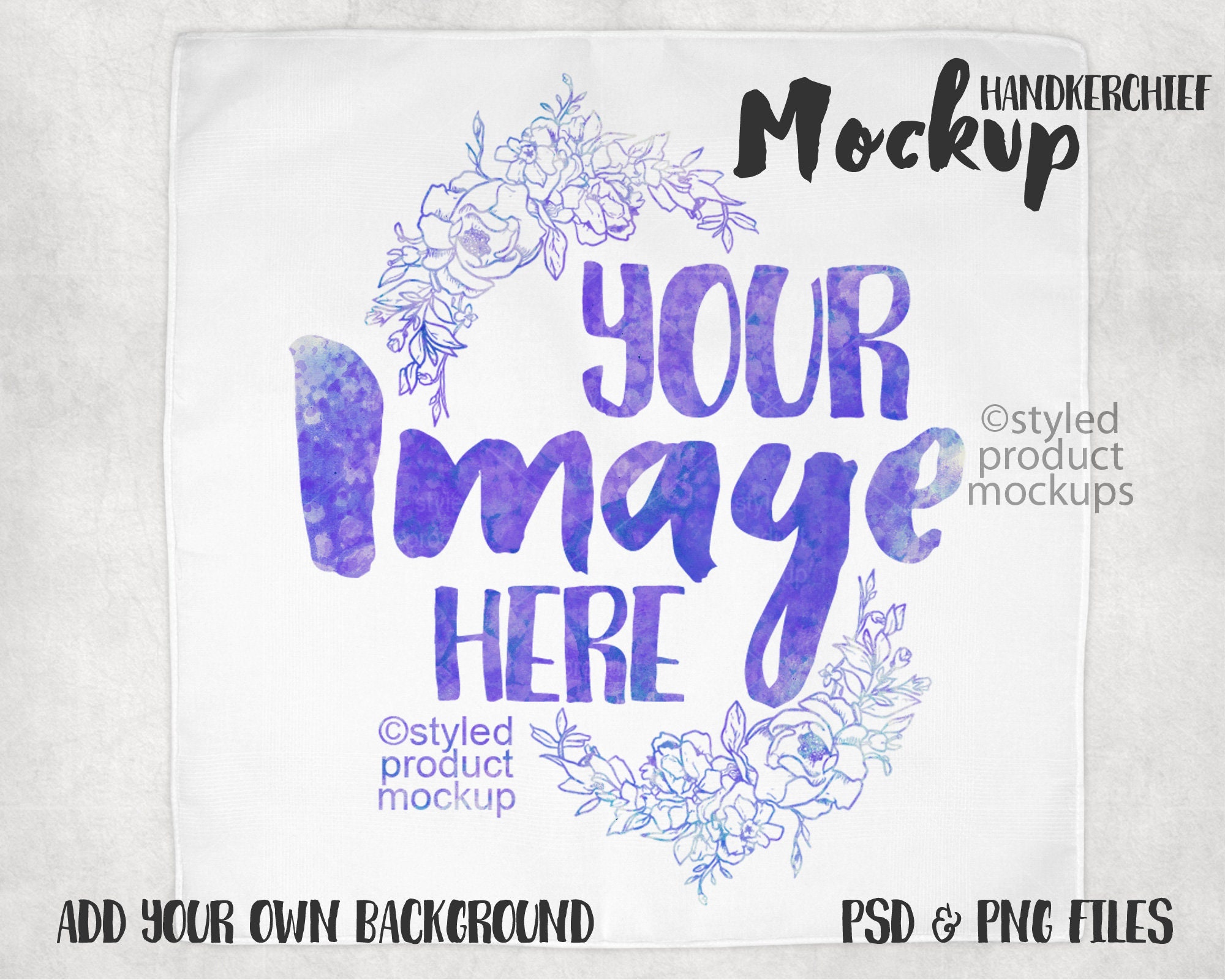 Download Handkerchief Pocket Square Mockup Add Your Own Image And Etsy