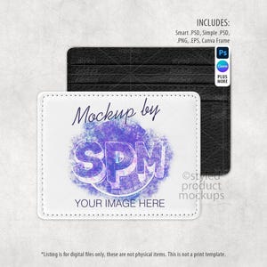 Leather Wallet Card Mockup: Dye Sublimation (Canva, PSD, PNG)