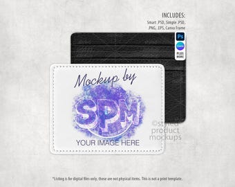 Leather Wallet Card Mockup: Dye Sublimation (Canva, PSD, PNG)