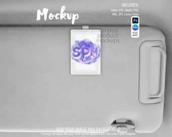 Dye Sublimation 2x3 Acryl Rechteck Visier Clip Mockup (Photoshop, Canva, PNG)
