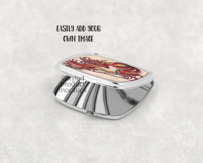 Download Square compact mirror mockup template Add your own image ...