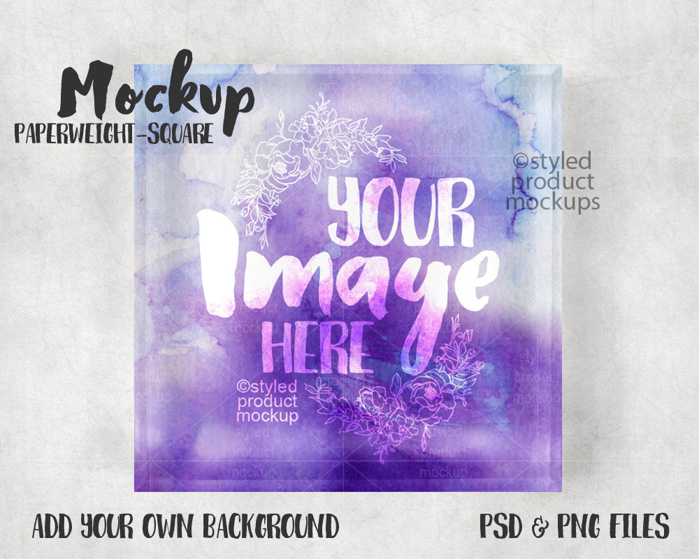 Download Sublimation Square Acrylic Paper Weight Mockup Template Add Etsy
