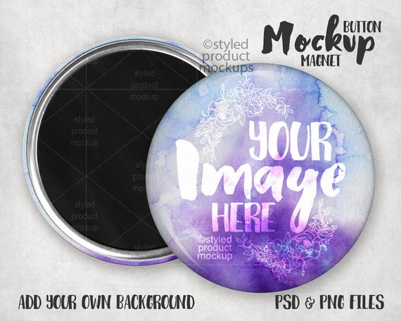 Download Magnet Button Mockup Template With Front And Back View Etsy
