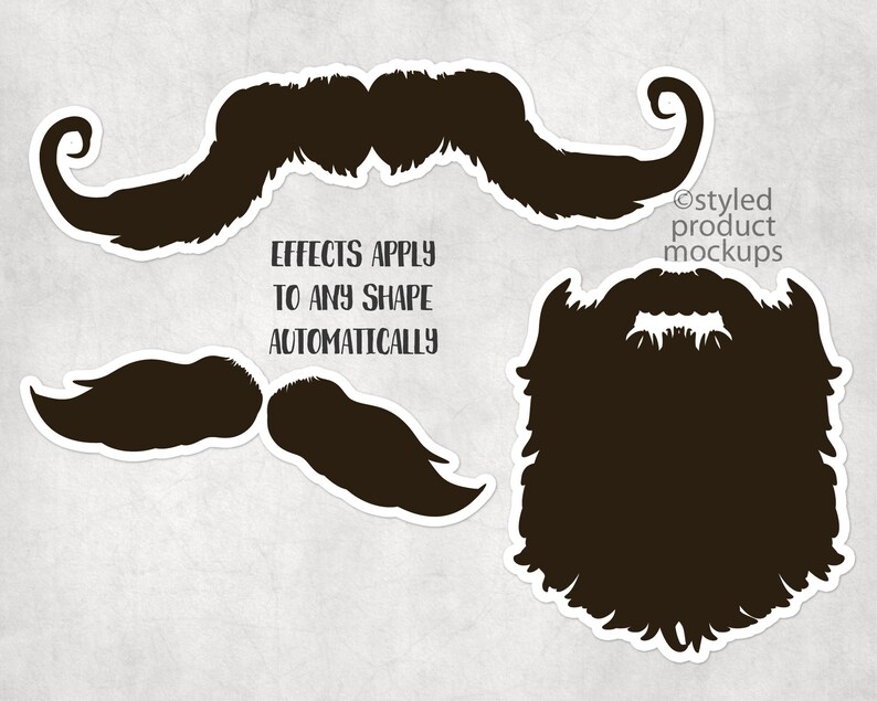 DIY custom sticker shape effects for mocking up your custom sticker designs