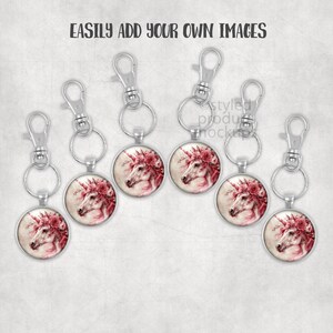 Sjabloonsjabloon ronde sleutelhanger | Party Favor-cadeauset (digitale download) afbeelding 2