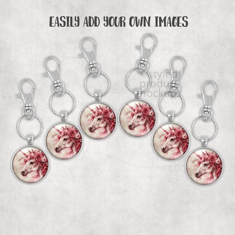 Sjabloonsjabloon ronde sleutelhanger | Party Favor-cadeauset (digitale download) afbeelding 2