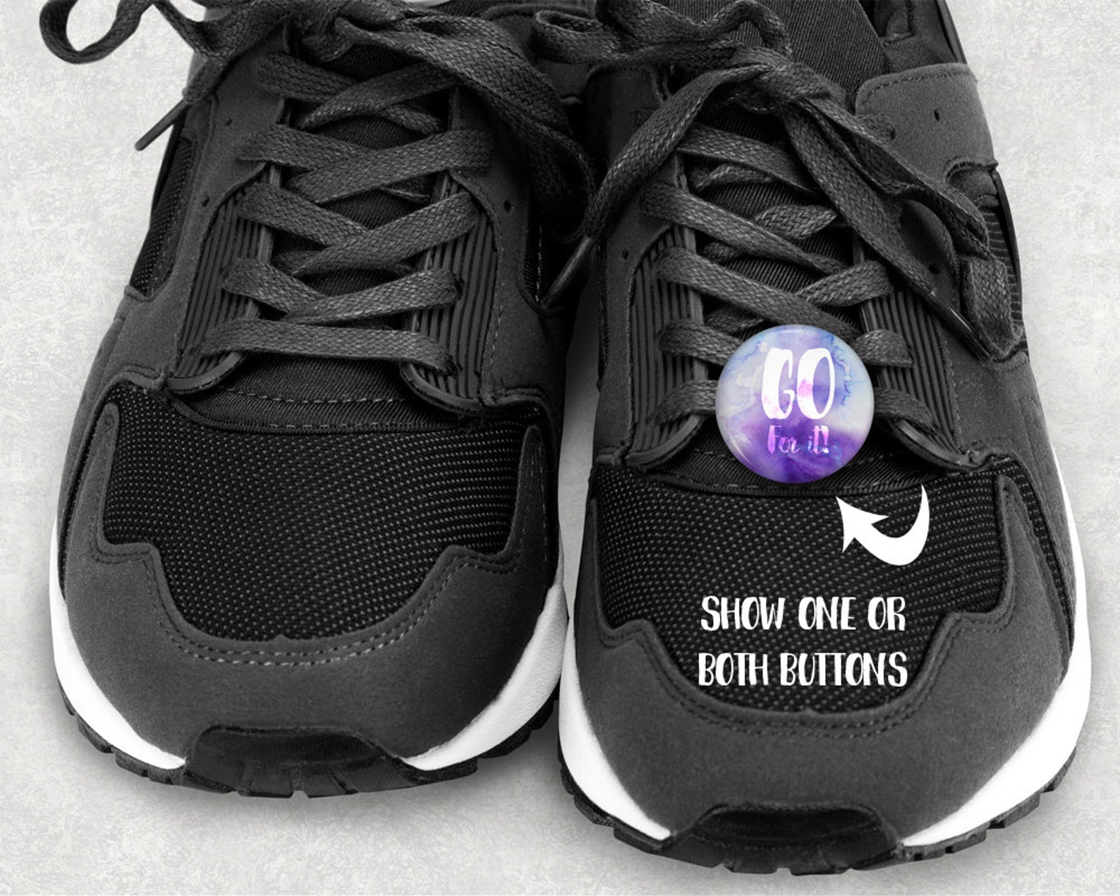 Button Shoelace Charm on Shoe Mockup Template Shoelace Etsy