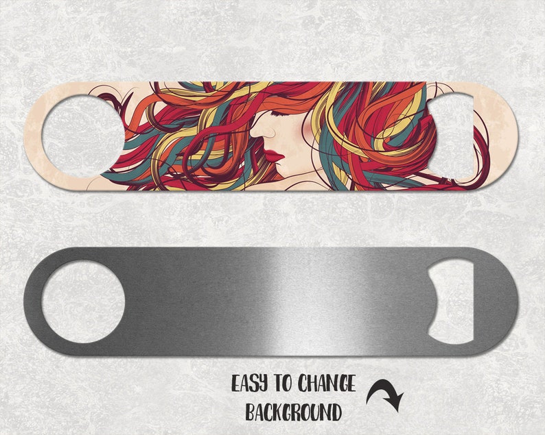 Bar Bottle Opener Mockup Template with Front and Back view