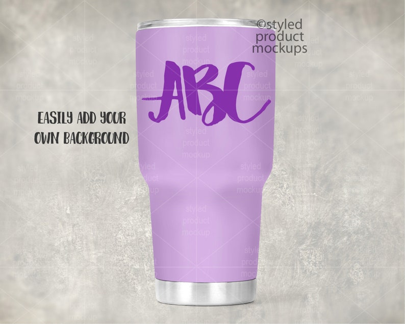 30 oz color coated tumbler Mockup Add your own image and | Etsy