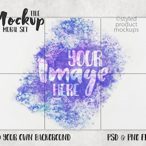 Dye sublimation tile mural Mockup | Add your own image and background