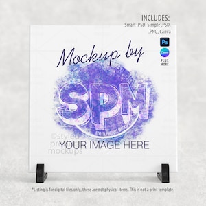 Mockup voor tegels van 10 x 10: Smart PSD, png, canva (digitale download)