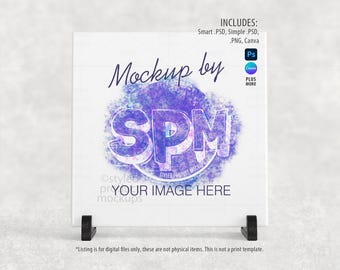 Mockup voor tegels van 10 x 10: Smart PSD, png, canva (digitale download)