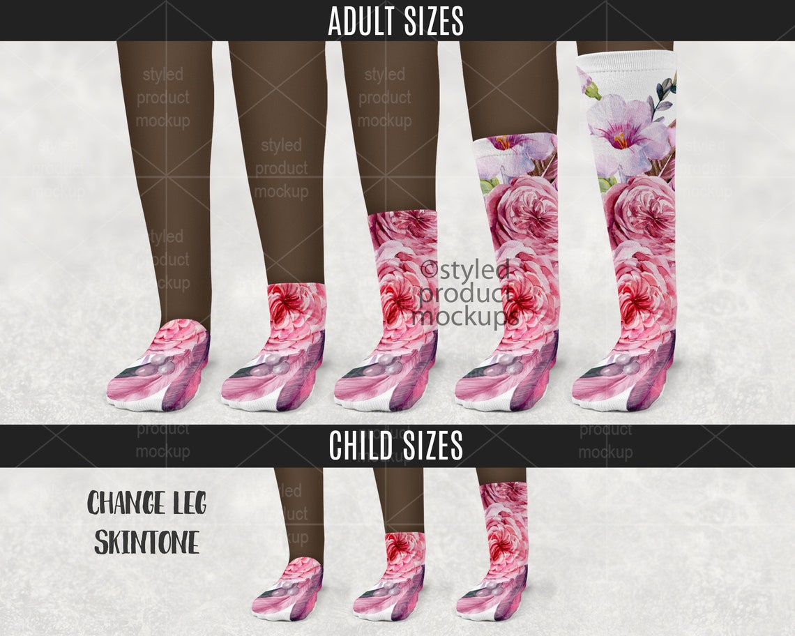 Chaussettes Crown Royal Jenny 3D Sublimation - Motifs 3D, Tailles 6-13