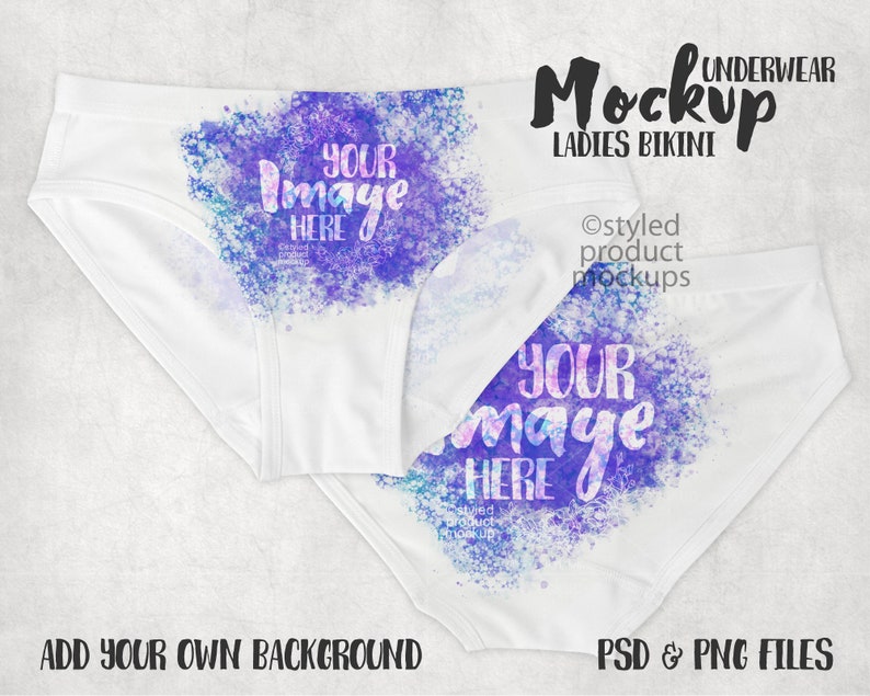 Dye Sublimation Ladies Bikini Underwear Mockup Add Your Own Etsy