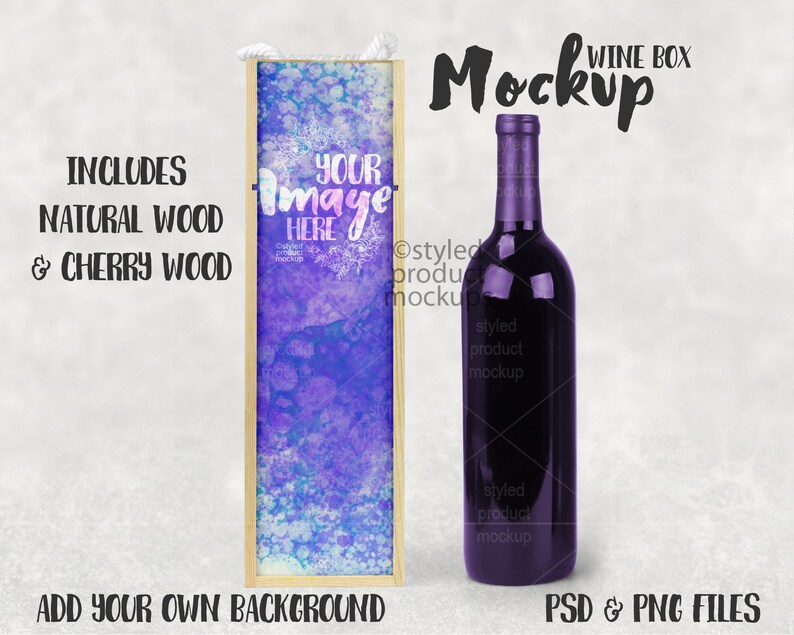 Download Dye sublimation natural wood wine box mockup template Add ...