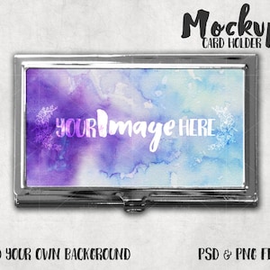 Visitenkartenhalter Mockup Vorlage |Fügen Sie Ihr eigenes Bild und Hintergrund hinzu
