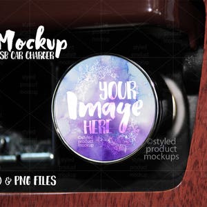 USB car phone charger template mockup | Add your own image