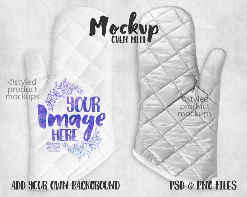 Download Dye sublimation oven mitt mockup Add your own image and | Etsy