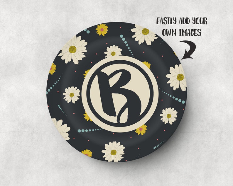 Melamine dinner plate mockup template personalized plate Etsy