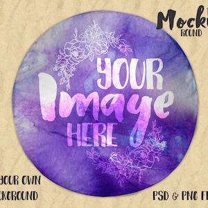 Round Beach Towel Mockup Template Add Your Own Background Etsy