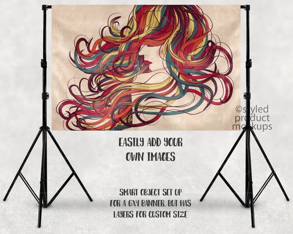 Party Table Backdrop Stand Mockup Add Your Own Image And Etsy
