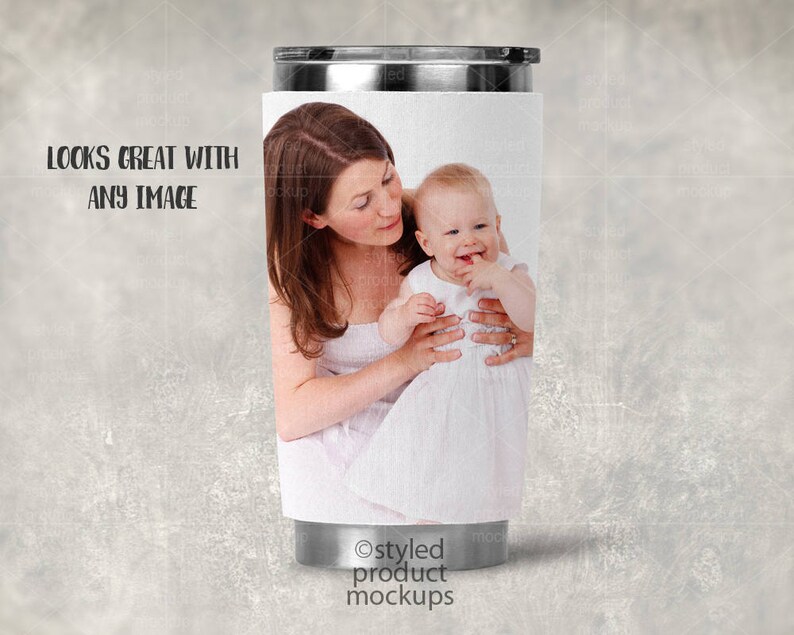 Download 20 oz tumbler hugger template mockup Add your own image and | Etsy