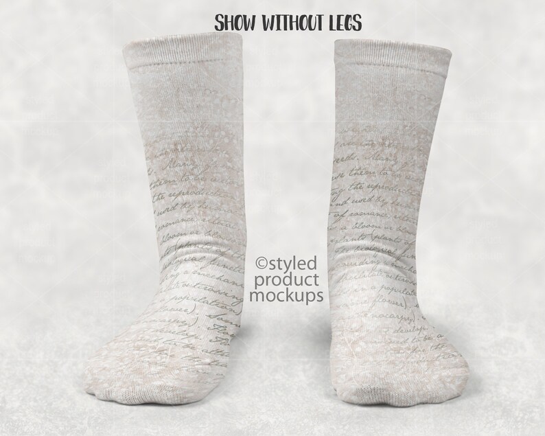 Download Dye sublimation crew sock on foot mockup Add your own ...