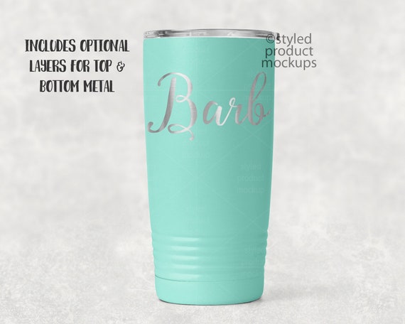 20 Oz Laser Etched Coated Ring Neck Tumbler Mockup Add Your Etsy