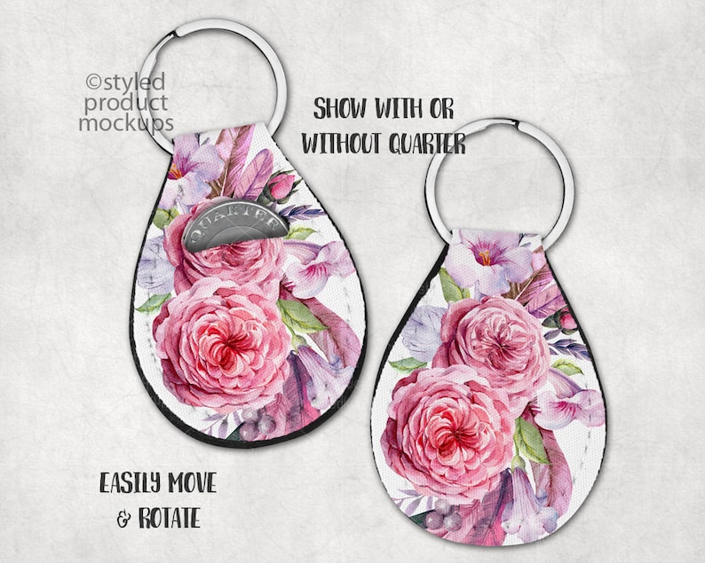 Round Quarter Holder Mockup Template Add Your Own Image and Etsy