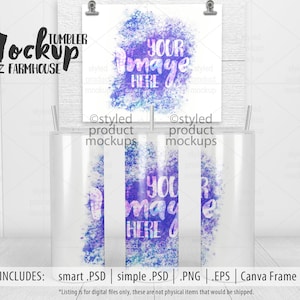 20oz Tumbler Mockup | Sublimation Design (Digital Download)