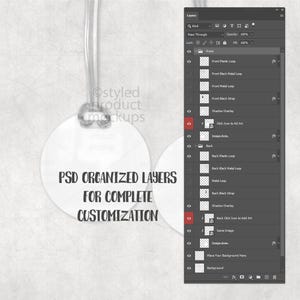 Maqueta de etiqueta redonda para equipaje / Sublimación PSD, PNG, EPS, Canva imagen 5