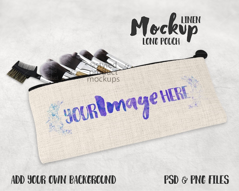 Download Dye sublimation linen pencil case mockup template Add your | Etsy