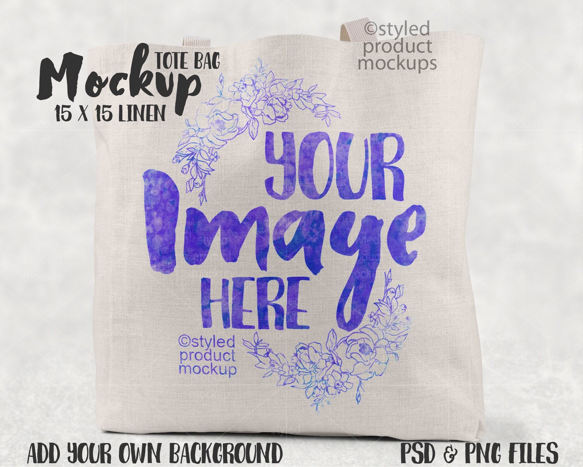 Download Dye sublimation linen tote bag mockup template Add your own | Etsy