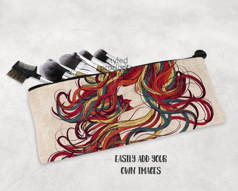 Download Dye sublimation linen pencil case mockup template Add your ...