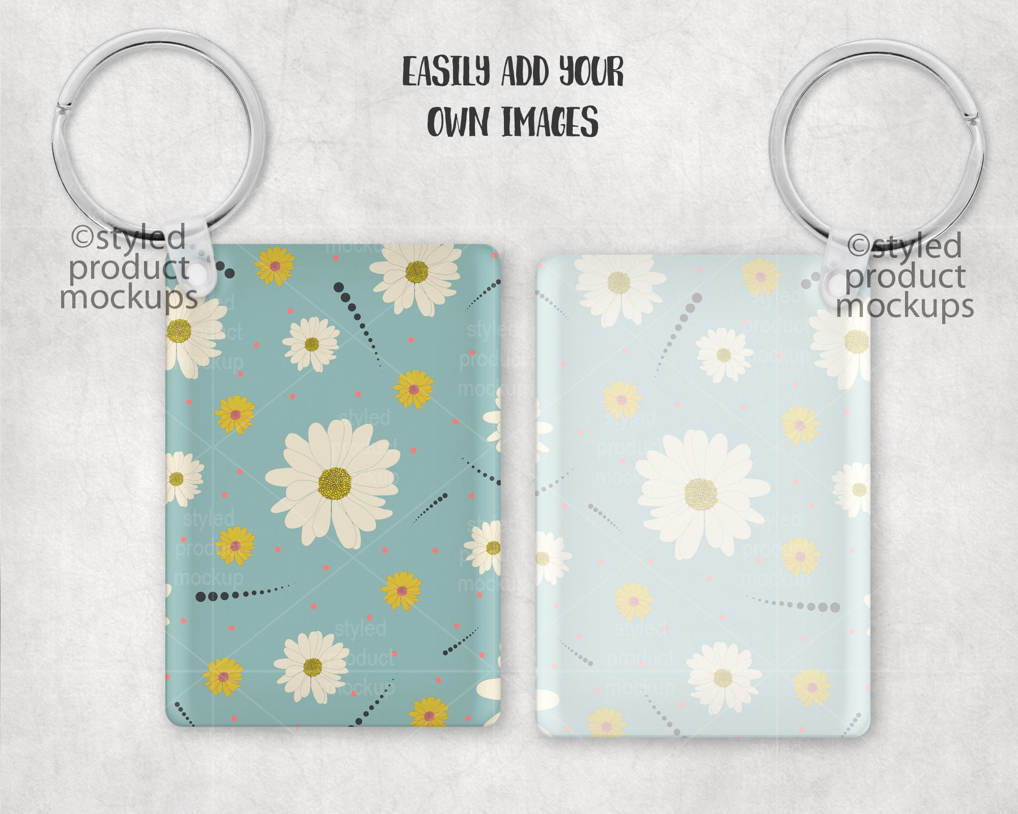 Download Dye sublimation rectangle acrylic keychain Mockup Add your ...