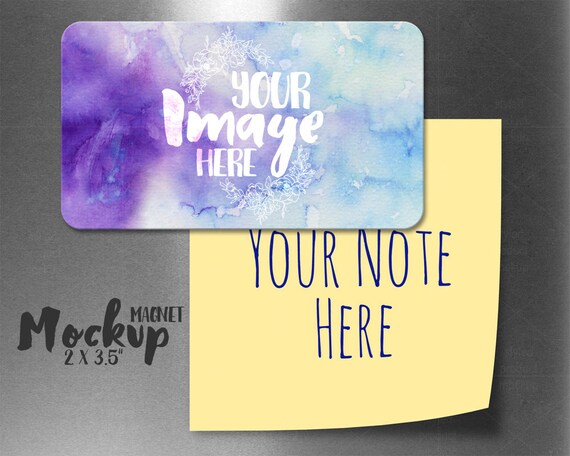 Sublimation 2 X 3 5 Inch Magnet Template Mockup Add Your Own Etsy