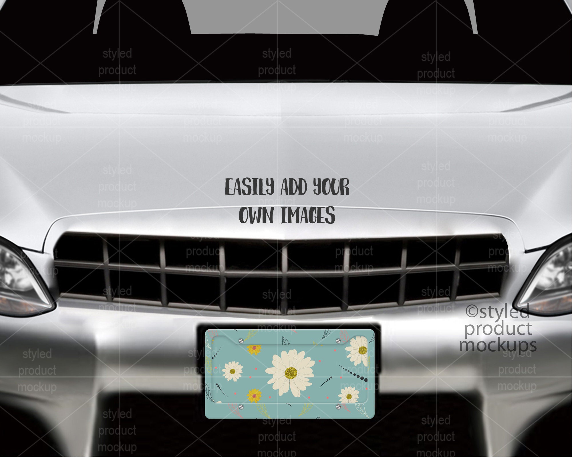 Dye Sublimation License Plate and 4567 Frame Mockup Add Your Etsy
