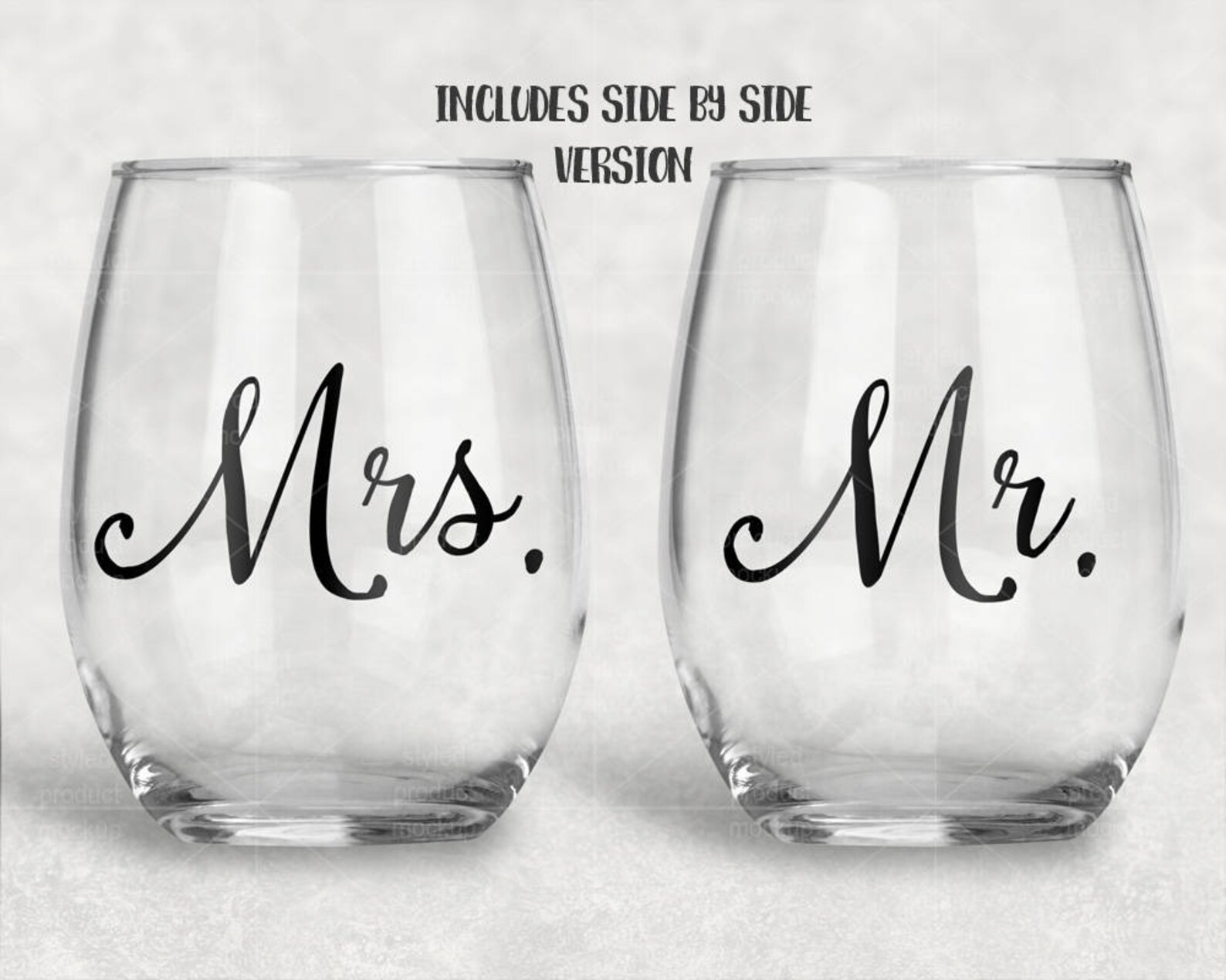 Stemless Wine Glass Template Mockup Add Your Own Image and Etsy