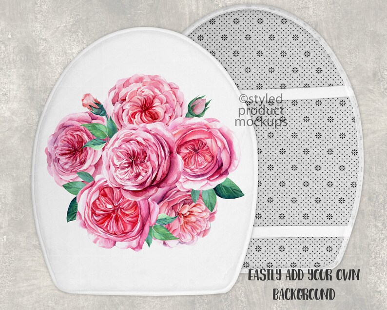 Dye Sublimation Toilet Seat Lid Cover Mockup Add Your Own Etsy