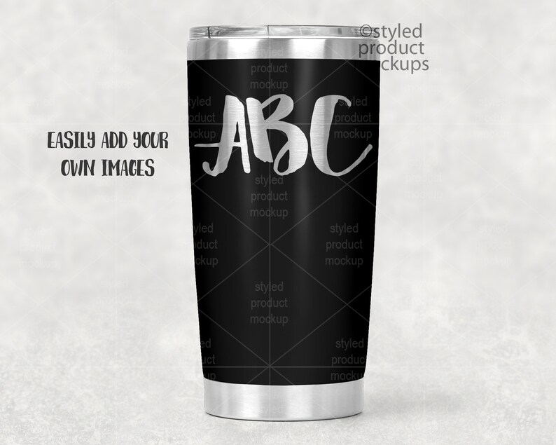 Download 20 oz laser etched coated tumbler Mockup Add your own image | Etsy
