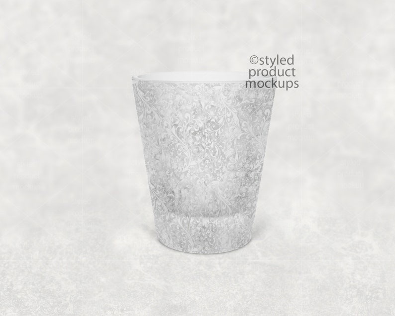 Download Dye sublimation frosted shot glass Mockup Add your own ...