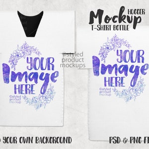 Dye sublimation T-shirt jersey bottle hugger mockup | Add your own image and background