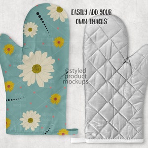 Dye Sublimation Oven Mitt Mockup Add Your Own Image and - Etsy