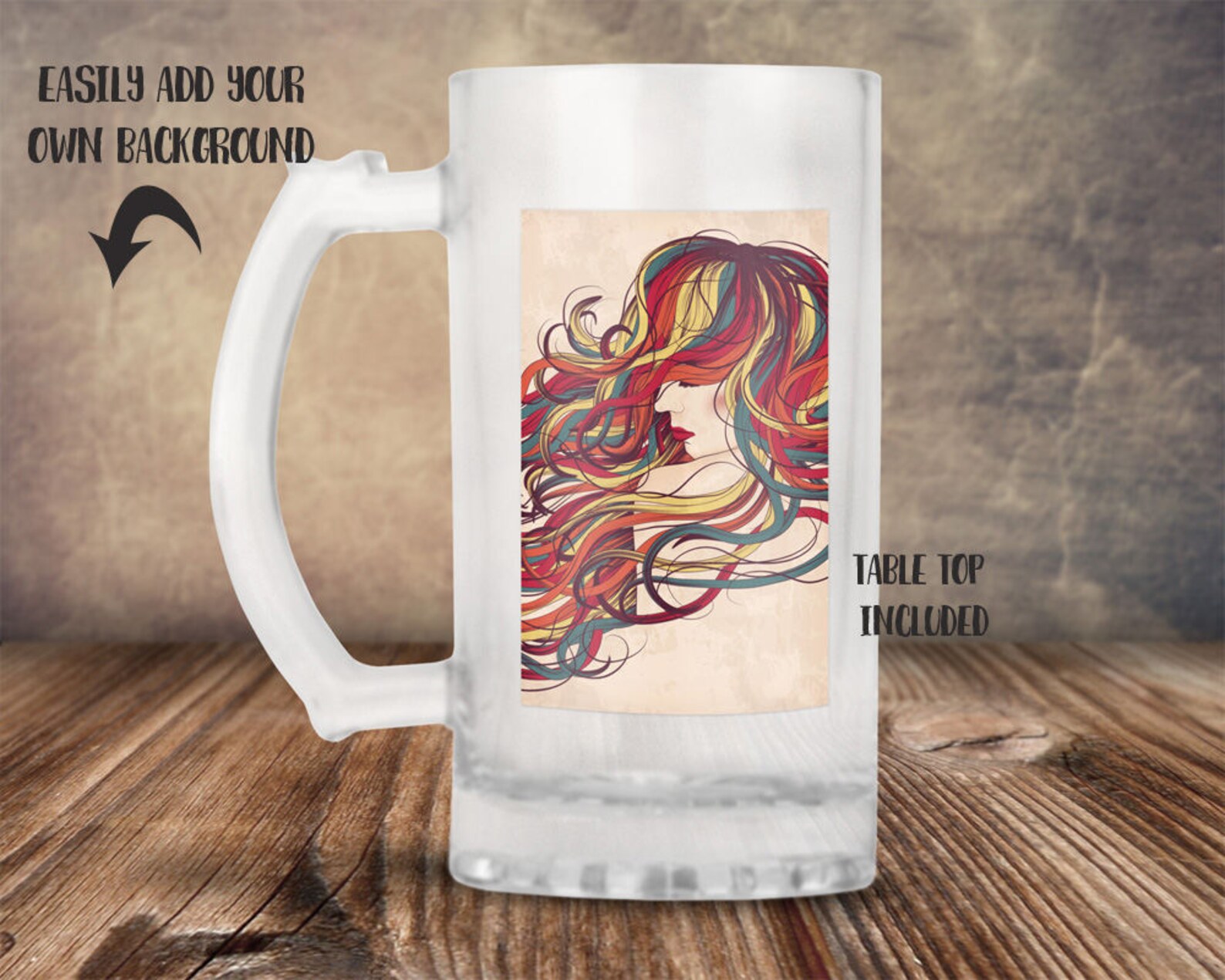 Download Frosted glass stein mockup template Dye Sublimation Beer Mug | Etsy