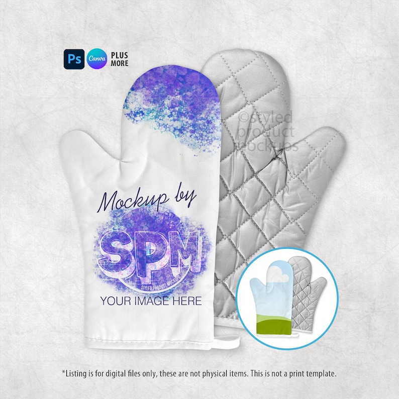 Mockup ovenwant | Kleurstofsublimatie, canvaslijst (digitale download) afbeelding 1