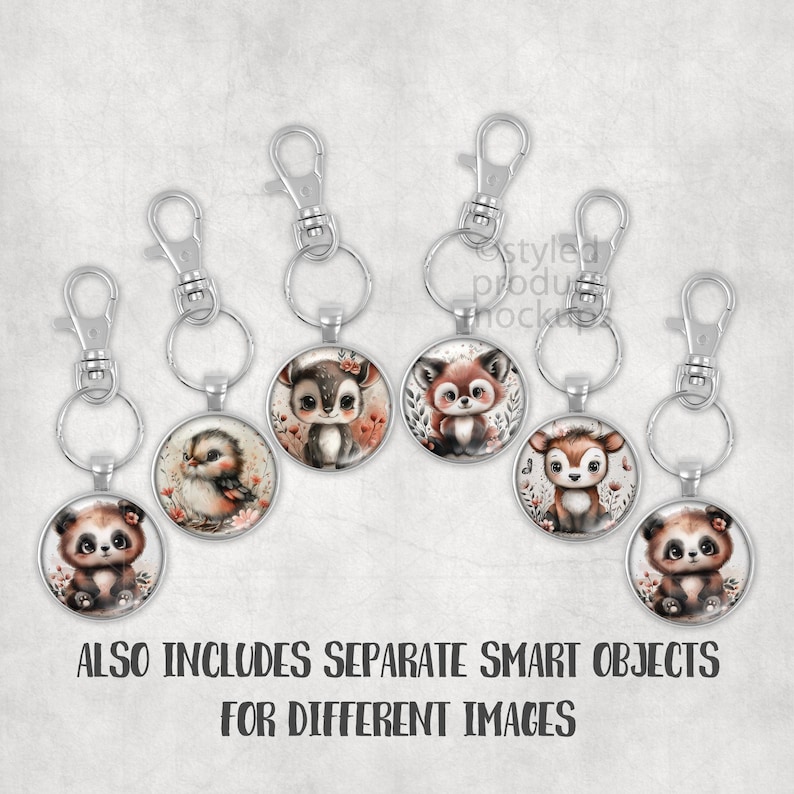 Sjabloonsjabloon ronde sleutelhanger | Party Favor-cadeauset (digitale download) afbeelding 7