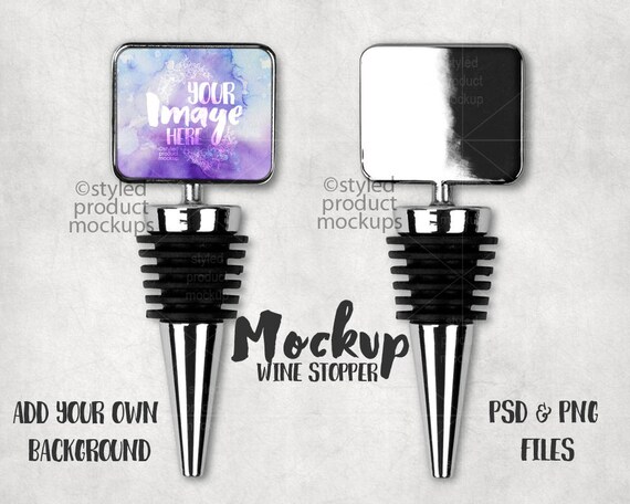 Download Dye Sublimation Rectangle Wine Stopper Mockup Template Add Etsy